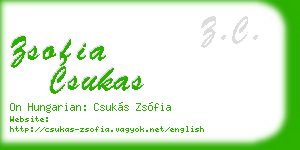 zsofia csukas business card