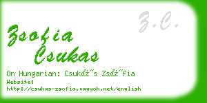 zsofia csukas business card